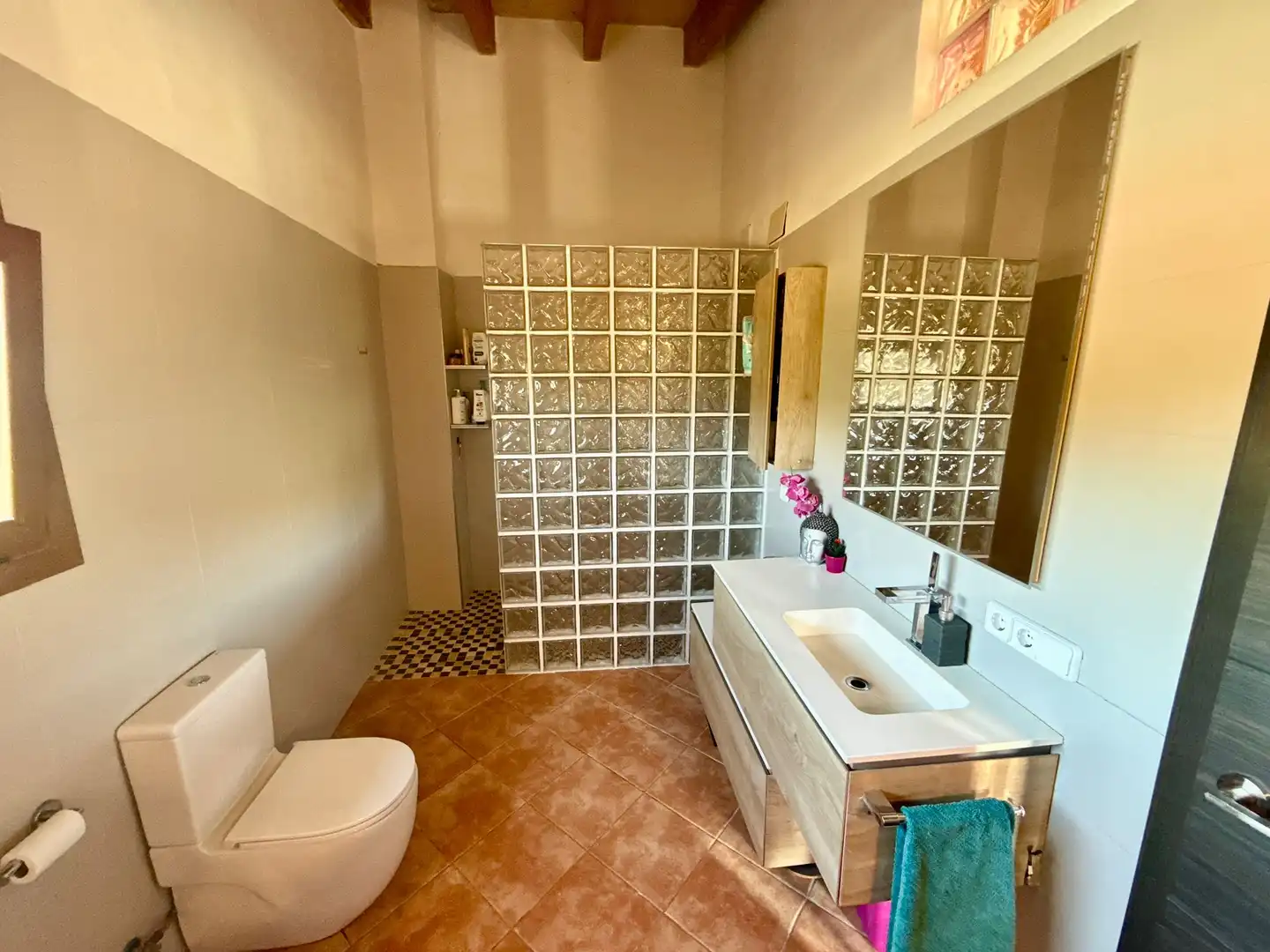 Baño de Finca rústica en venta en Lloseta con Aire acondicionado, Terraza y Piscina