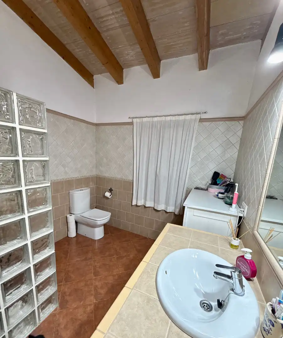 Baño de Finca rústica en venta en Lloseta con Aire acondicionado, Terraza y Piscina