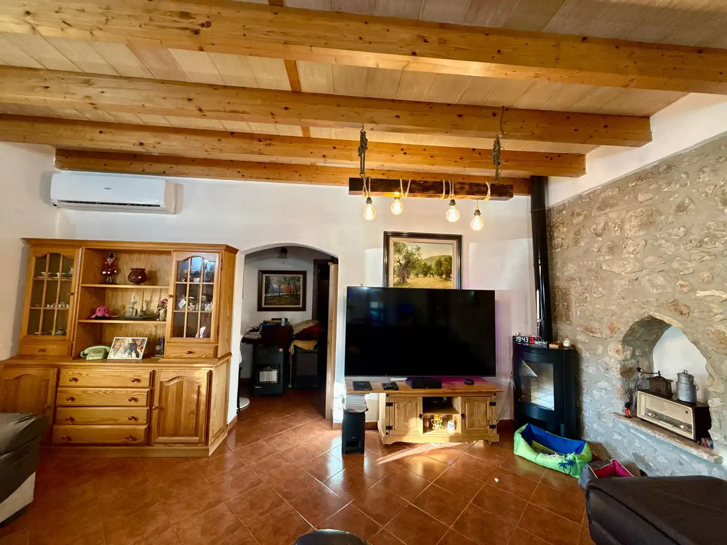 Sala de estar de Finca rústica en venta en Lloseta con Aire acondicionado, Terraza y Piscina