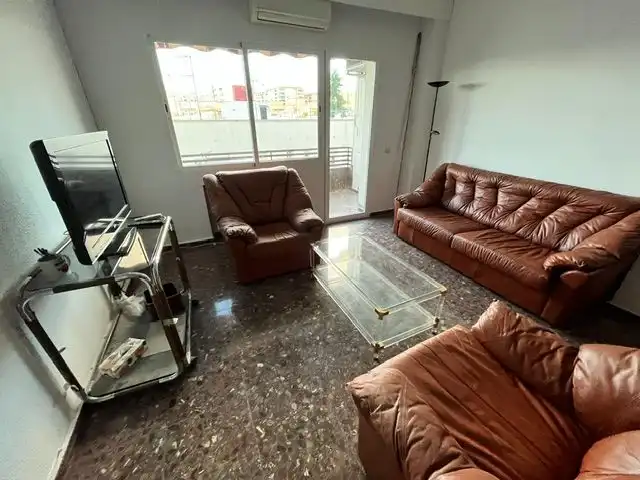 Sala de estar de Piso de alquiler en Badajoz con Aire acondicionado, Calefacción y Parquet