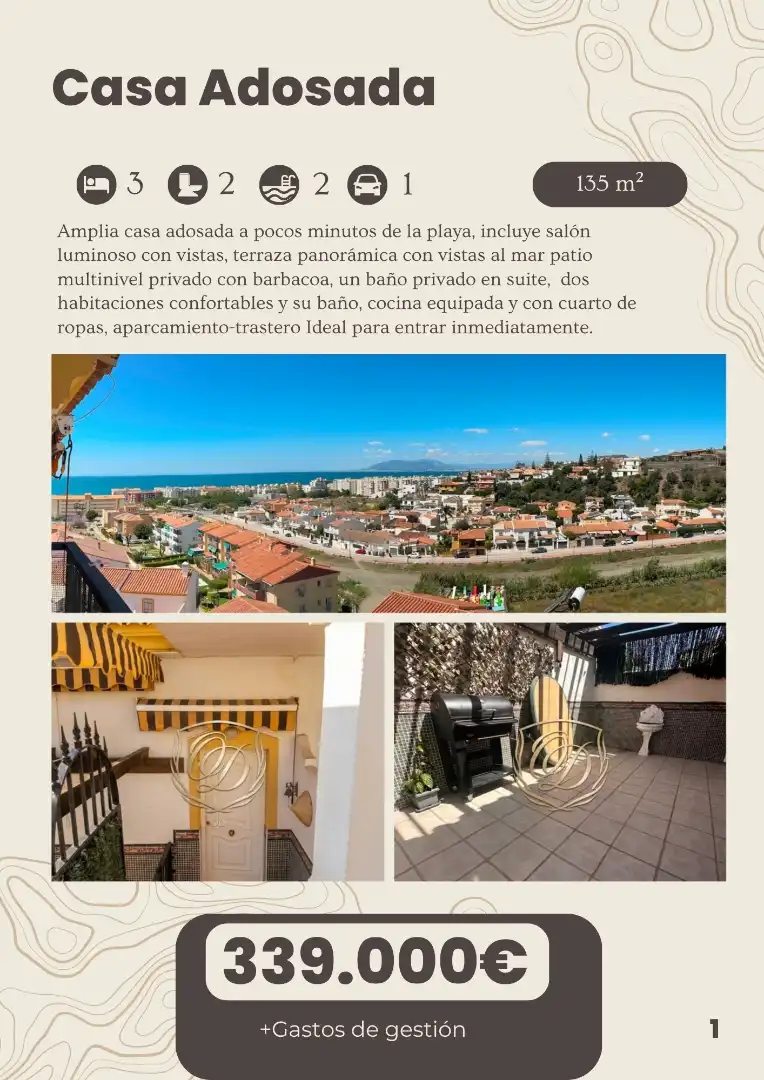 Casa adosada en venta en Calle Castilla, 54, Lo Cea Vista exterior de Casa adosada en venta en Rincón de la Victoria con Aire acondicionado, Terraza y Balcón