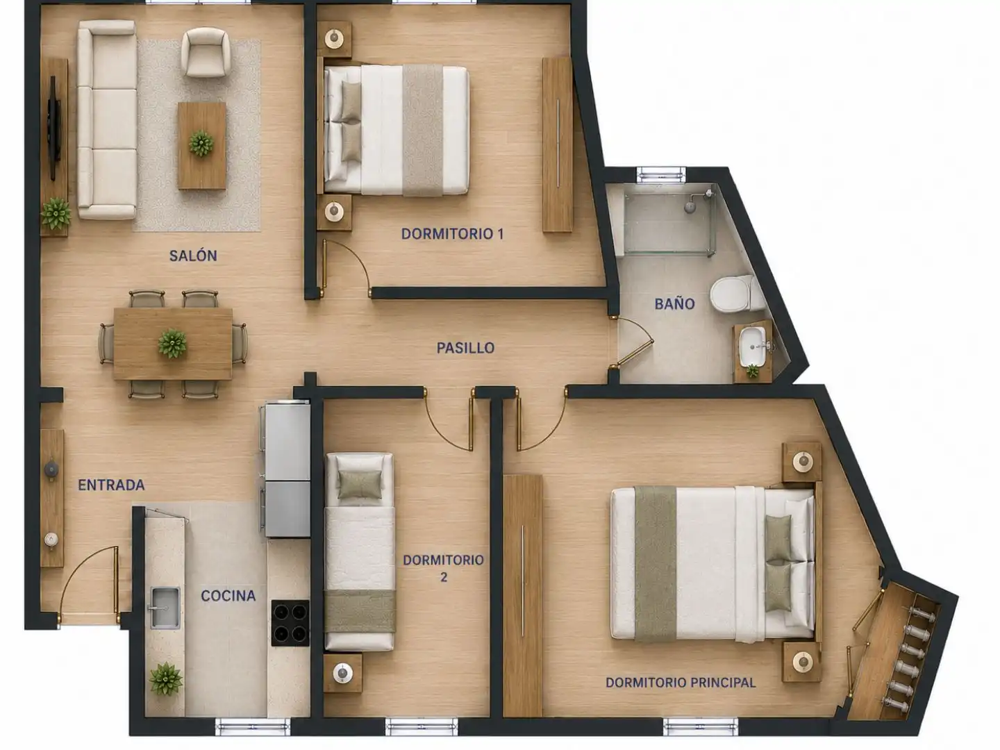 Piso en venta en Calle Los Indianos, 7, Numancia - San Fernando Piso en venta en Santander