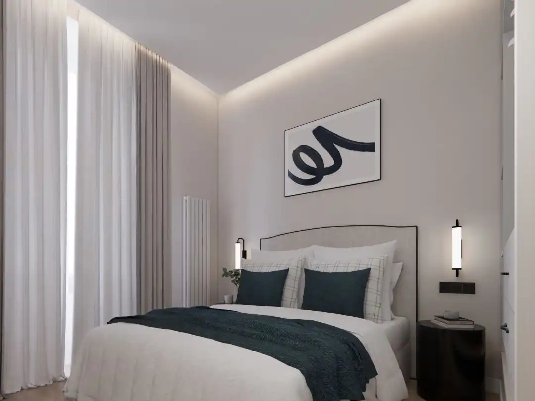 Bedroom of Flat for sale in  Madrid Capital  with Air Conditioner