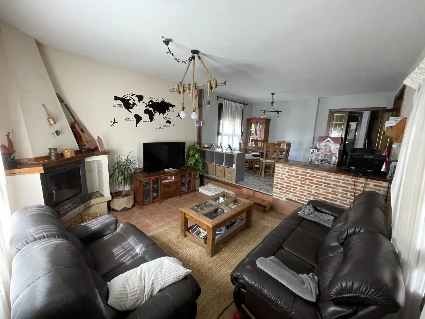 Living room of Houses for sale in Buitrago del Lozoya  with Heating, Private garden and Terrace