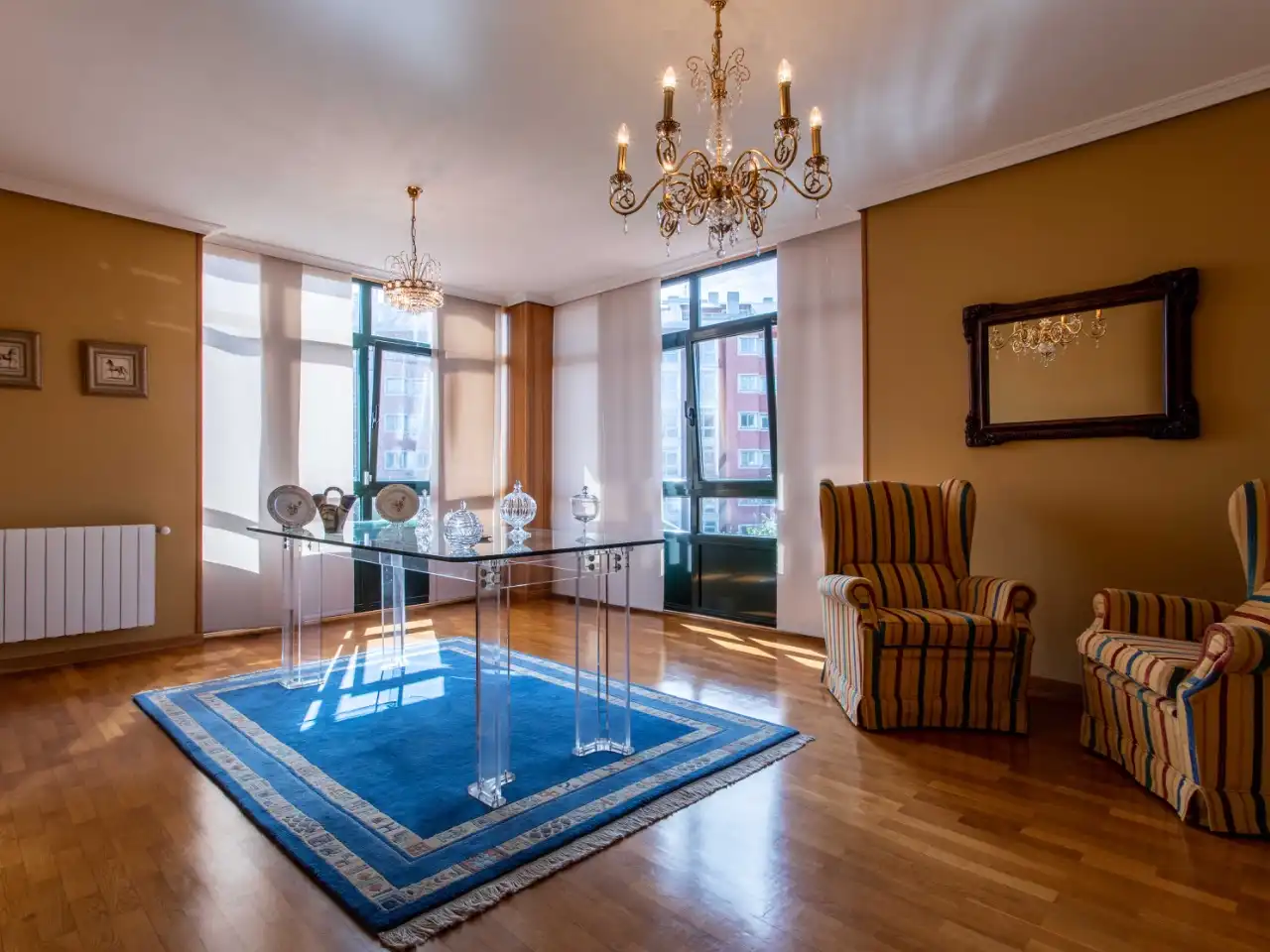Dining room of Houses for sale in A Coruña Capital   with Heating, Private garden and Parquet flooring