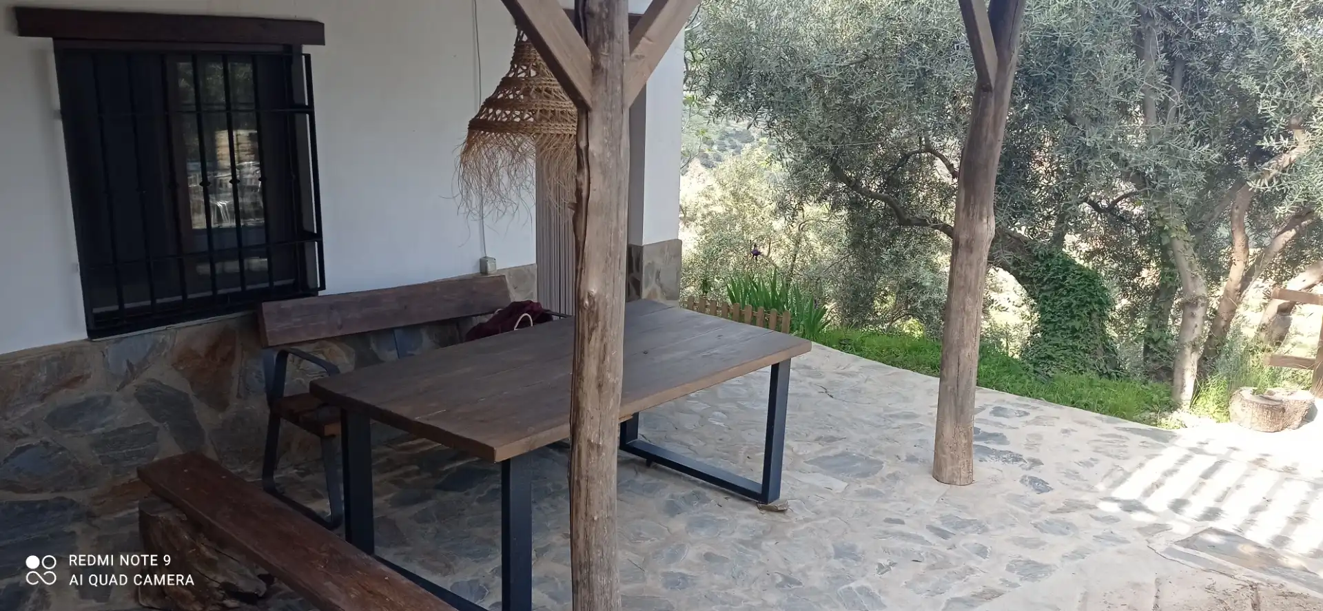 Terraza de Finca rústica de alquiler en Alpujarra de la Sierra con Calefacción, Jardín privado y Terraza