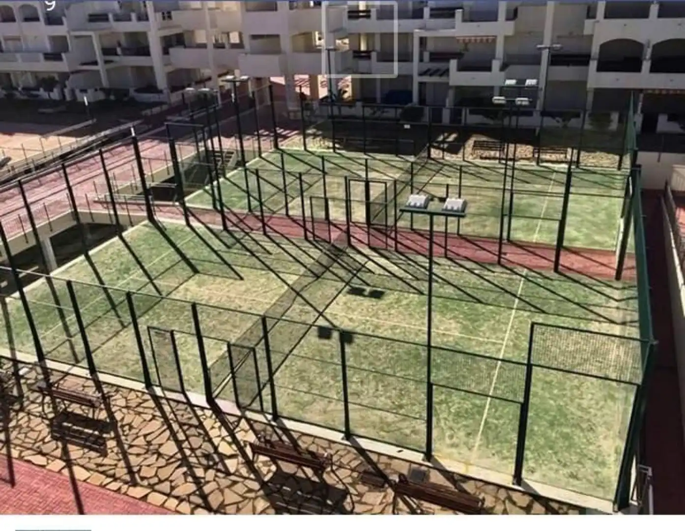Apartament de lloguer a Avenida Ciudad de Cádiz, 1, El Sabinar – Urbanizaciones – Las Marinas – Playa Serena Terrassa de Apartament de lloguer en Roquetas de Mar amb Aire condicionat, Calefacció i Jardí privat