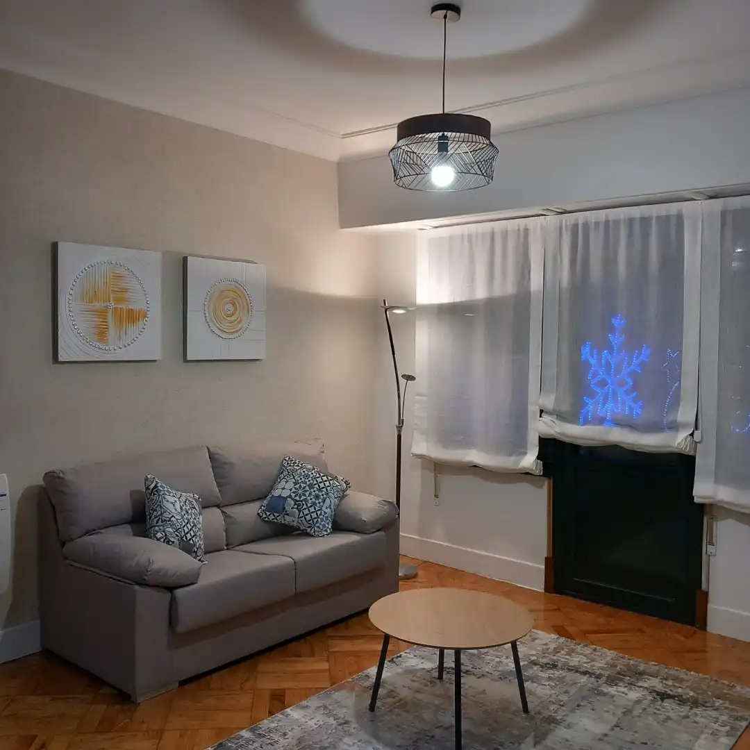 Sala de estar de Estudio de alquiler en Lugo con Calefacción, Parquet y Amueblado