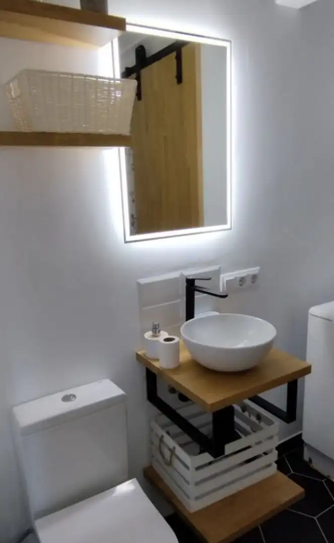 Bathroom of Apartments for rent in Cullera  with Air Conditioner, Furnished and Oven