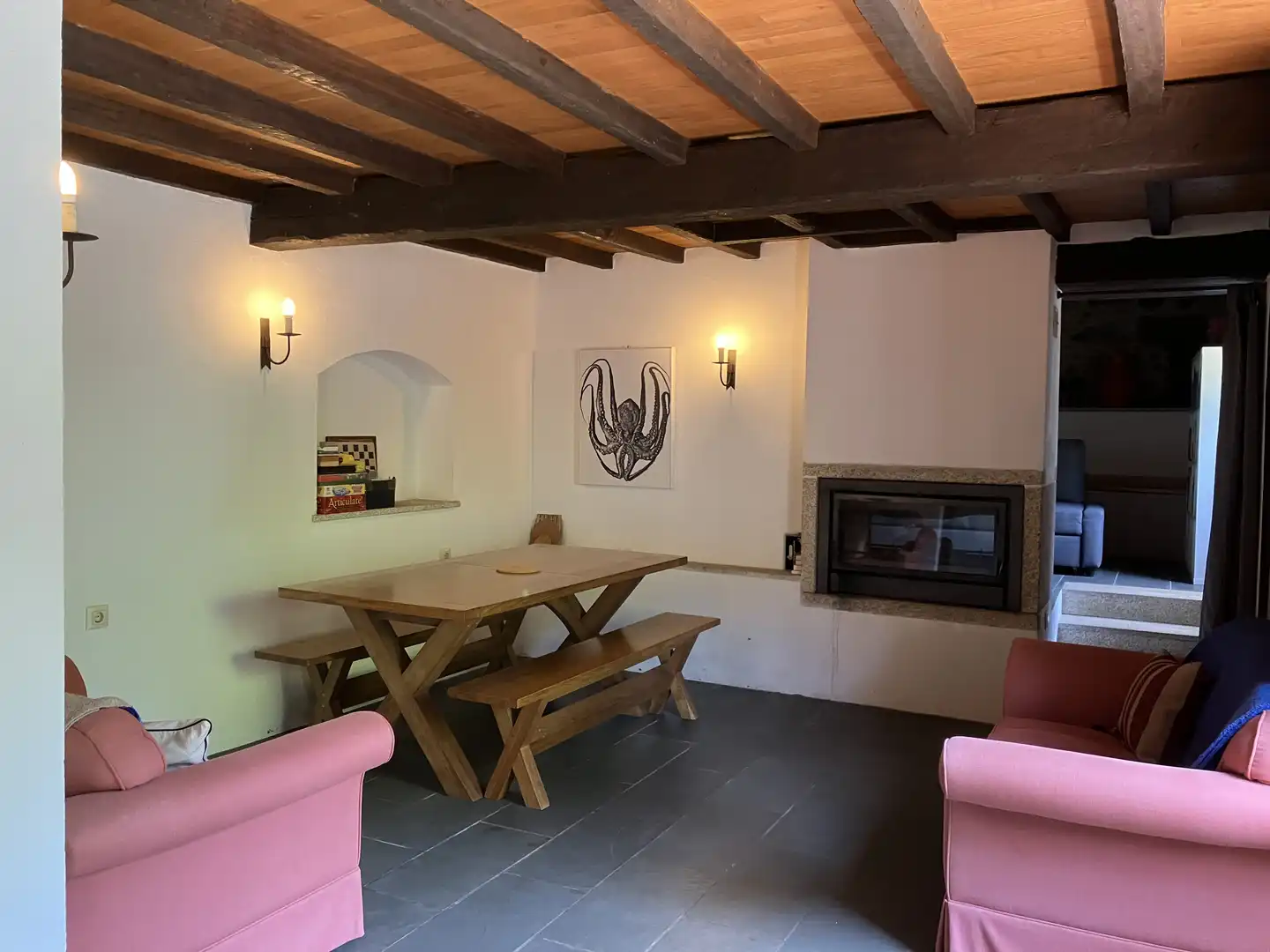 Finca rústica en venta en Vila de Cruces Comedor de Finca rústica en venta en Vila de Cruces con Calefacción, Jardín privado y Parquet