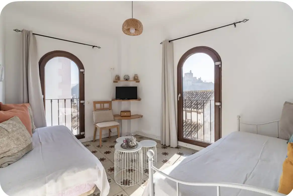 Apartament de lloguer a Calle Quijada, 11, Barrio de Albaicín Dormitori de Apartament de lloguer en Granada amb Terrassa i Moblat