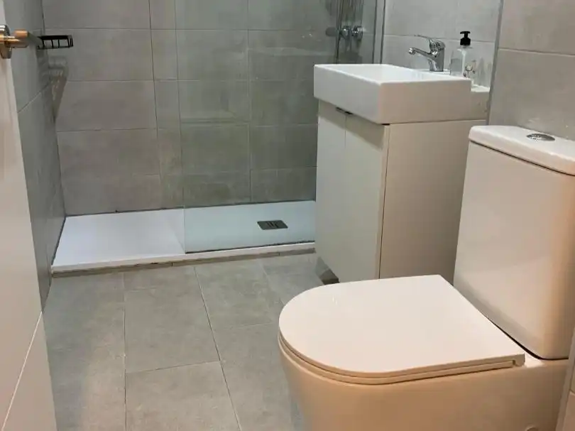 Baño de Piso de alquiler en Málaga con Terraza y Amueblado