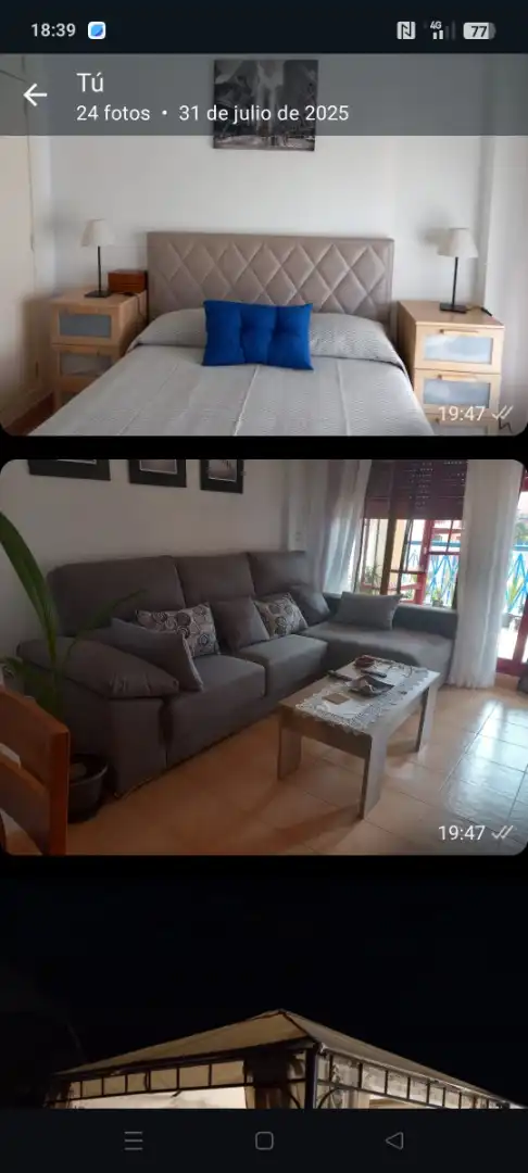 Piso de alquiler en Avenida Julietta Orbaiceta, 29, Playa Honda - Playa Paraíso Sala de estar de Piso de alquiler en Cartagena con Terraza, Piscina y Amueblado