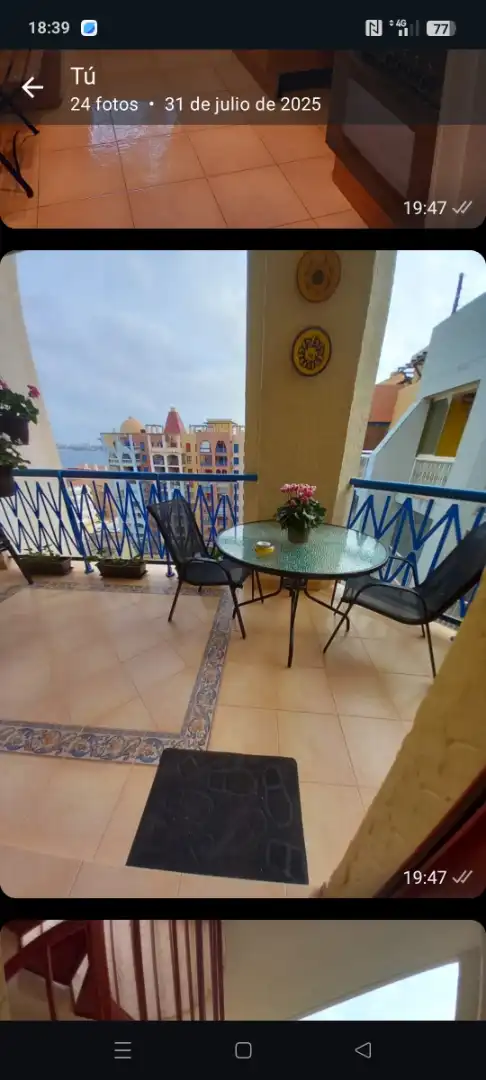 Piso de alquiler en Avenida Julietta Orbaiceta, 29, Playa Honda - Playa Paraíso Terraza de Piso de alquiler en Cartagena con Terraza, Piscina y Amueblado