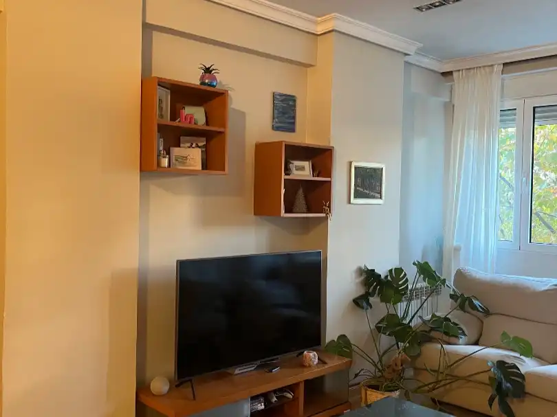 Wohnzimmer von Wohnung zur Miete in Madrid mit Heizung, Parkett und Möbliert