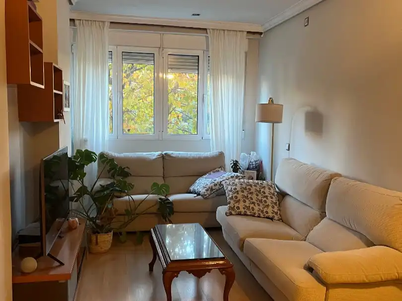 Wohnzimmer von Wohnung zur Miete in Madrid mit Heizung, Parkett und Möbliert
