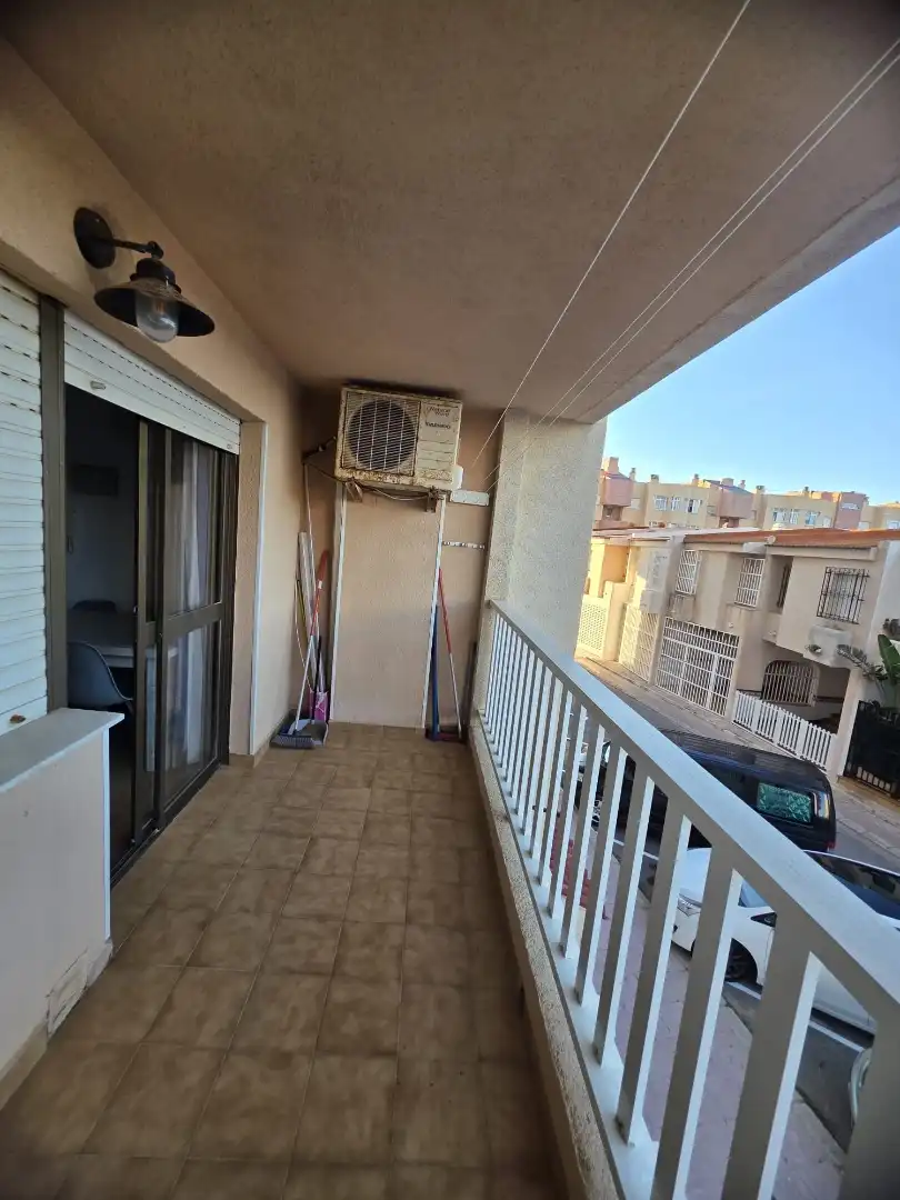 Balcony of Flat for rent in La Manga del Mar Menor  with Air Conditioner, Furnished and Oven