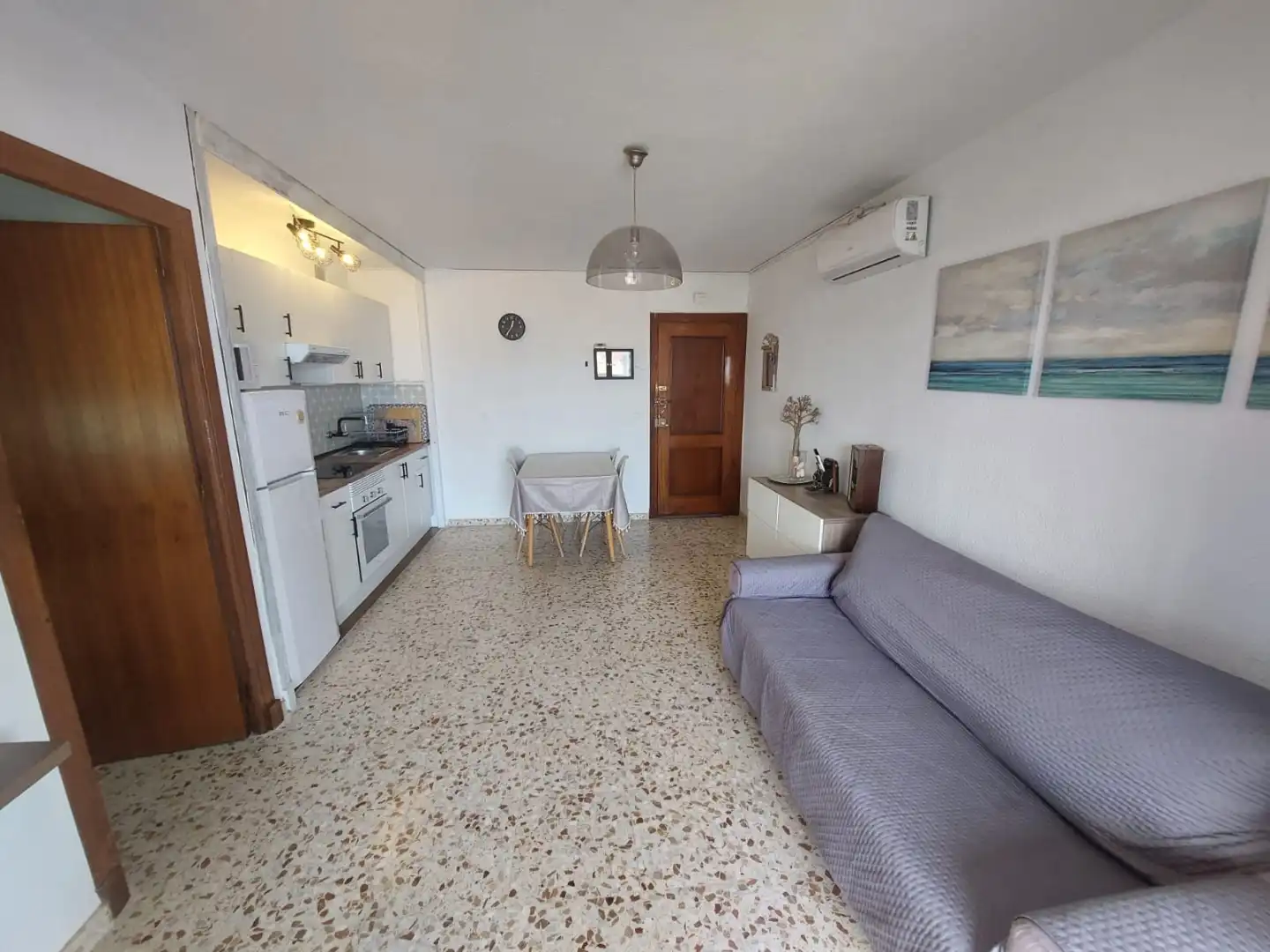 Piso de alquiler en Avenida de Bolnuevo, 30, Bahia Sala de estar de Piso de alquiler en Mazarrón con Aire acondicionado, Calefacción y Terraza