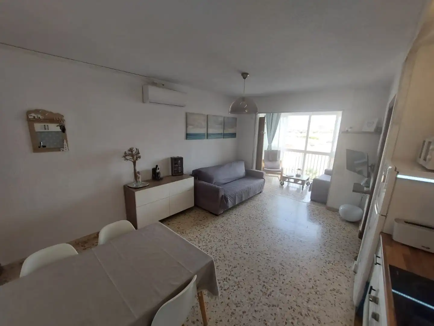 Piso de alquiler en Avenida de Bolnuevo, 30, Bahia Sala de estar de Piso de alquiler en Mazarrón con Aire acondicionado, Calefacción y Terraza