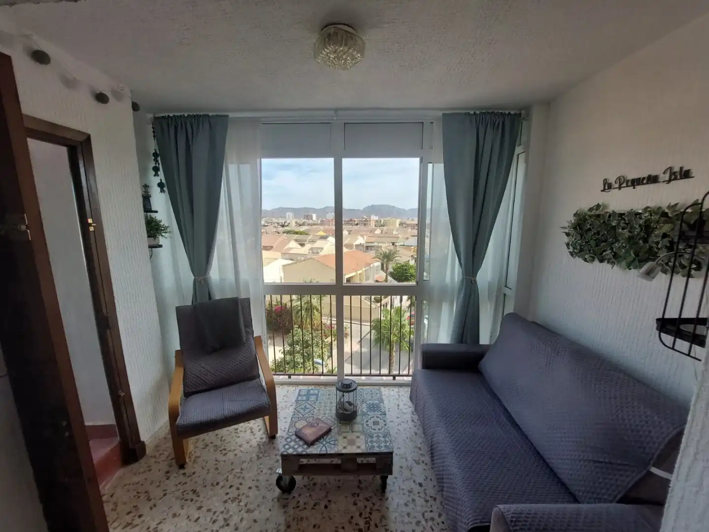 Piso de alquiler en Avenida de Bolnuevo, 30, Bahia Sala de estar de Piso de alquiler en Mazarrón con Aire acondicionado, Calefacción y Terraza