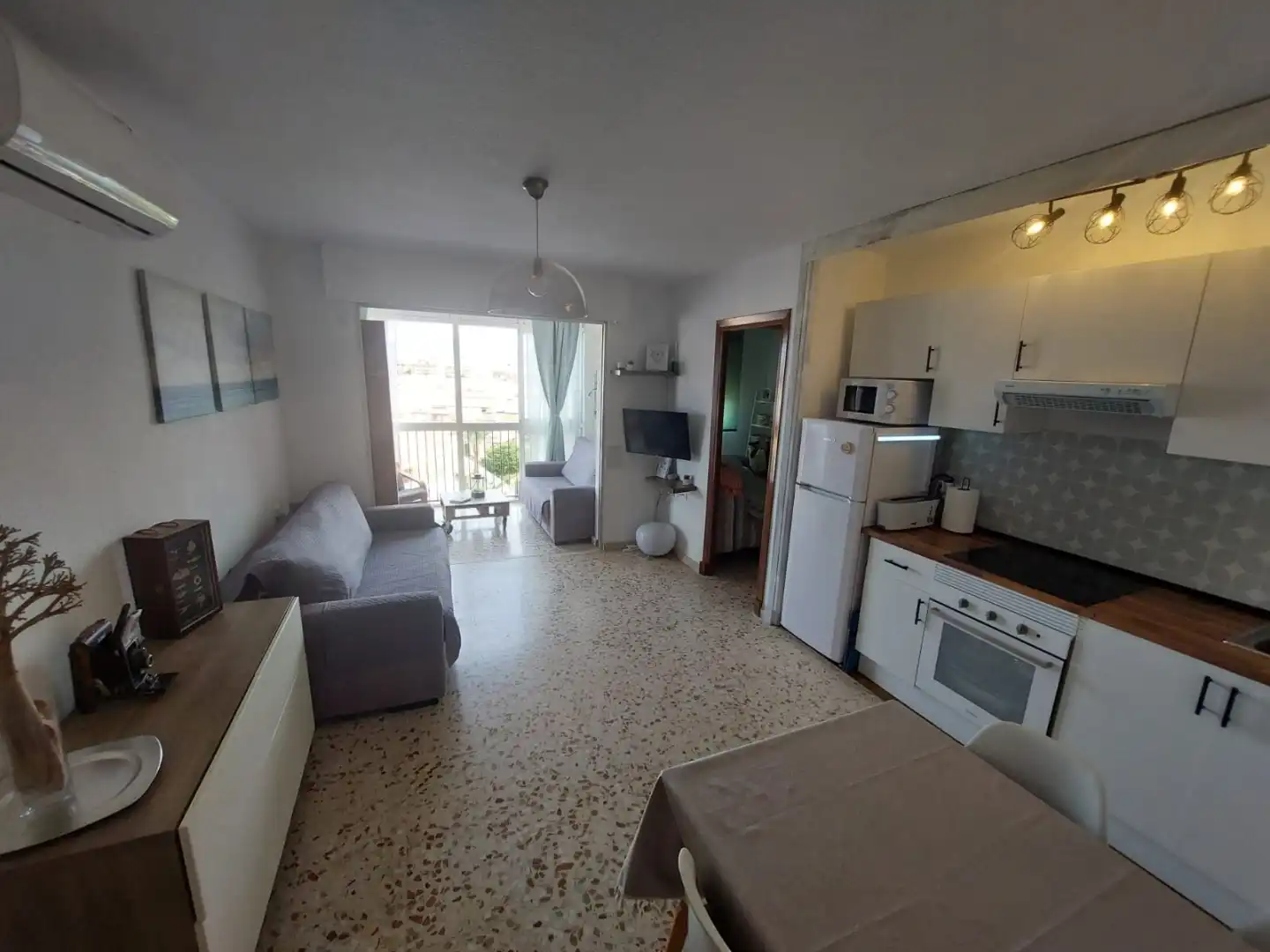 Piso de alquiler en Avenida de Bolnuevo, 30, Bahia Sala de estar de Piso de alquiler en Mazarrón con Aire acondicionado, Calefacción y Terraza