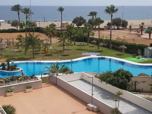 Flat for rent in Calle Mónaco R, 1, Las Salinas Swimming pool of Flat for rent in Roquetas de Mar with Air Conditioner, Heating and Private garden