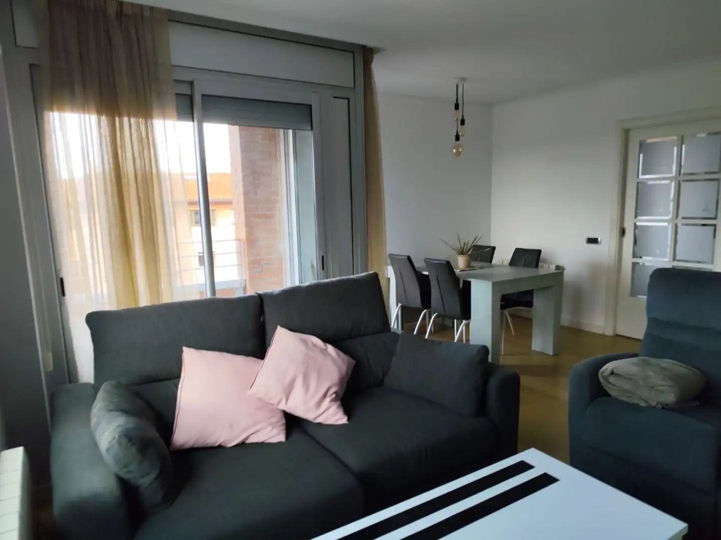 Attic for sale in Carrer de Lluís Vermell, 8, Roquetes - Can Magí Living room of Attic for sale in Sant Cugat del Vallès with Air Conditioner, Terrace and Swimming Pool