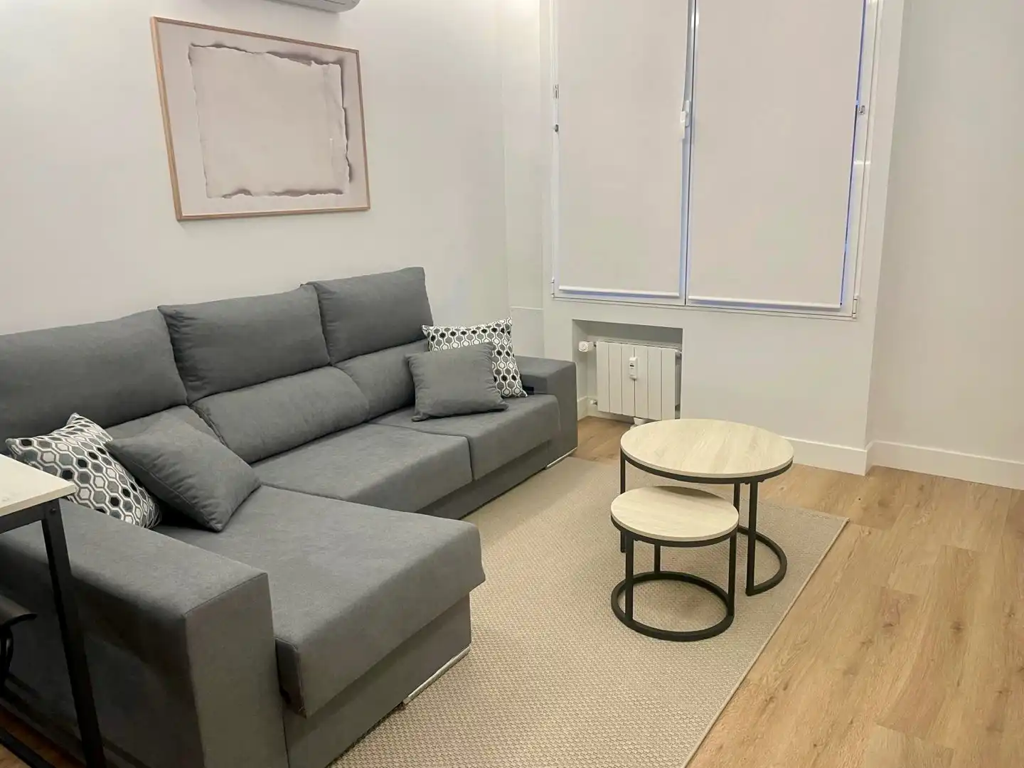 Living room of Flat for rent in Madrid  with Air Conditioner, Heating and Parquet flooring