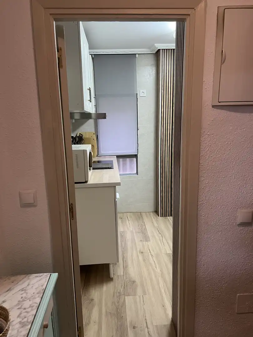 Room in Paseo Virgen del Rocío, El Valle - Universidad Kitchen of Flat for share in Jaén with Air Conditioner, Parquet flooring and Furnished