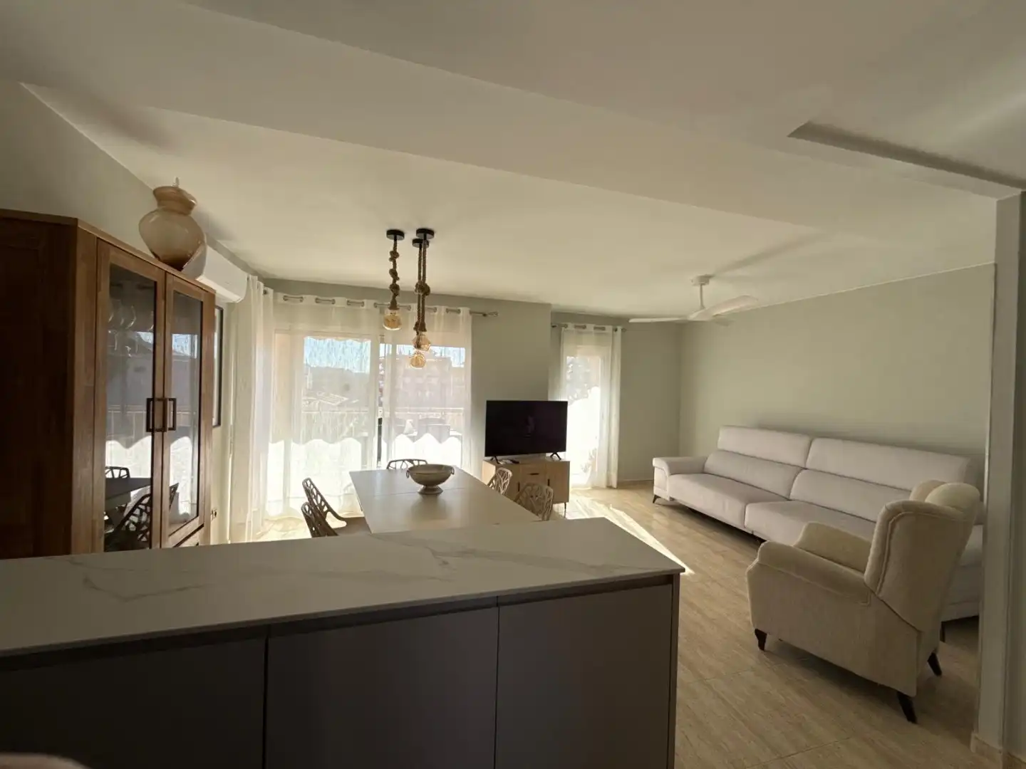 Flat for rent in Plaça de les Barraques, 1, Miramar Living room of Flat for rent in Miramar with Air Conditioner, Heating and Terrace