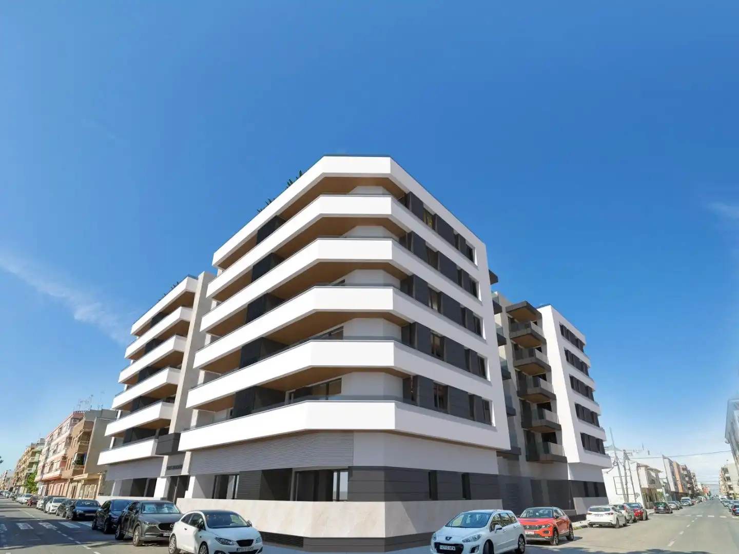 Exterior view of Flat for sale in Daya Nueva  with Terrace, Swimming Pool and Video intercom