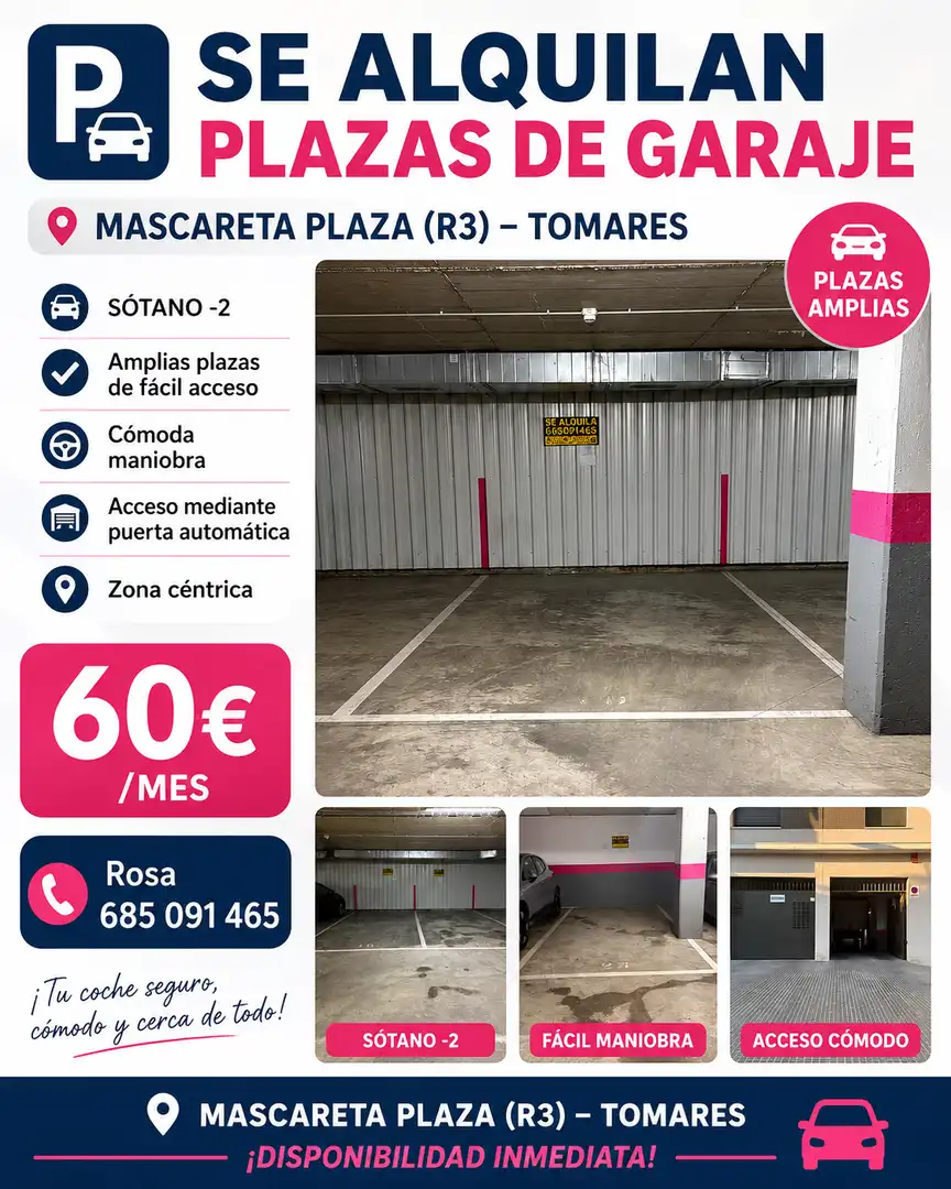 Parking de Garaje de alquiler en Tomares