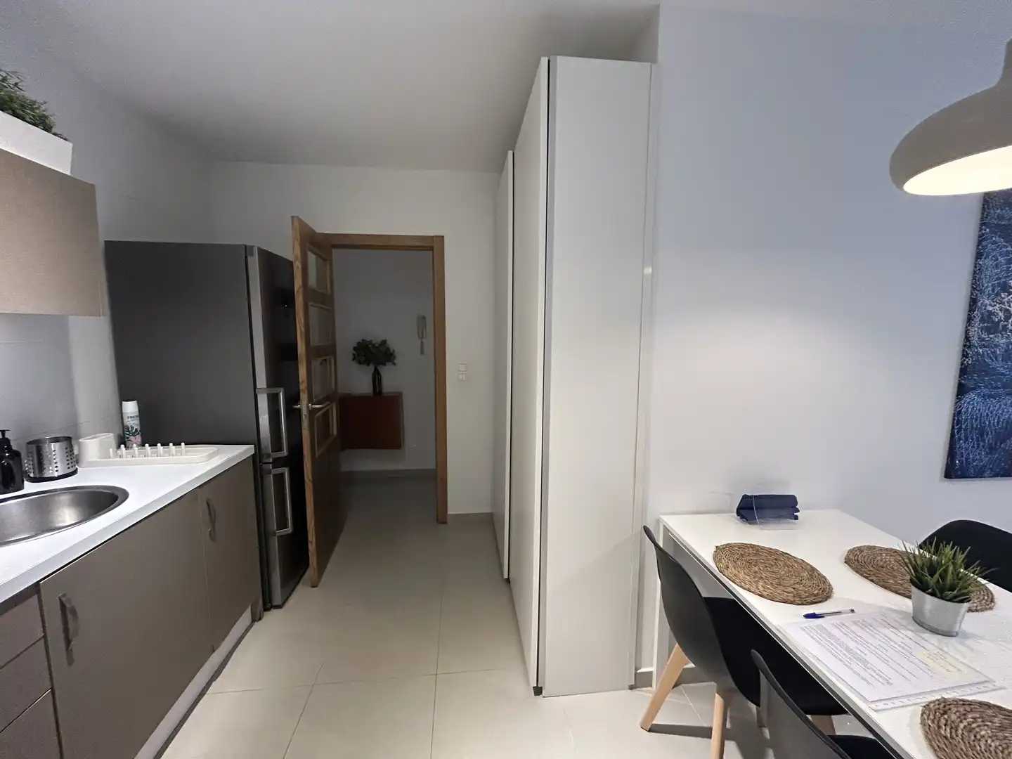 Küche von Wohnung zur Miete in Ponteceso mit Heizung, Parkett und Möbliert