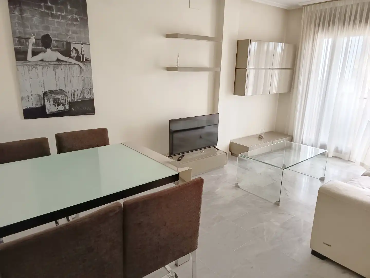 Living room of Attic for rent in Almería  with Air Conditioner, Terrace and Storage room