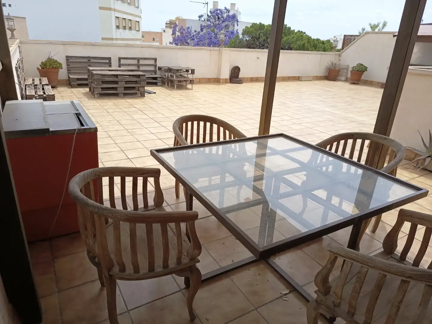 Terrace of Attic for rent in Almería  with Air Conditioner, Terrace and Storage room