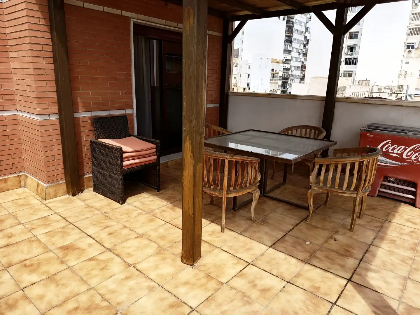 Terrace of Attic for rent in Almería  with Air Conditioner, Terrace and Storage room