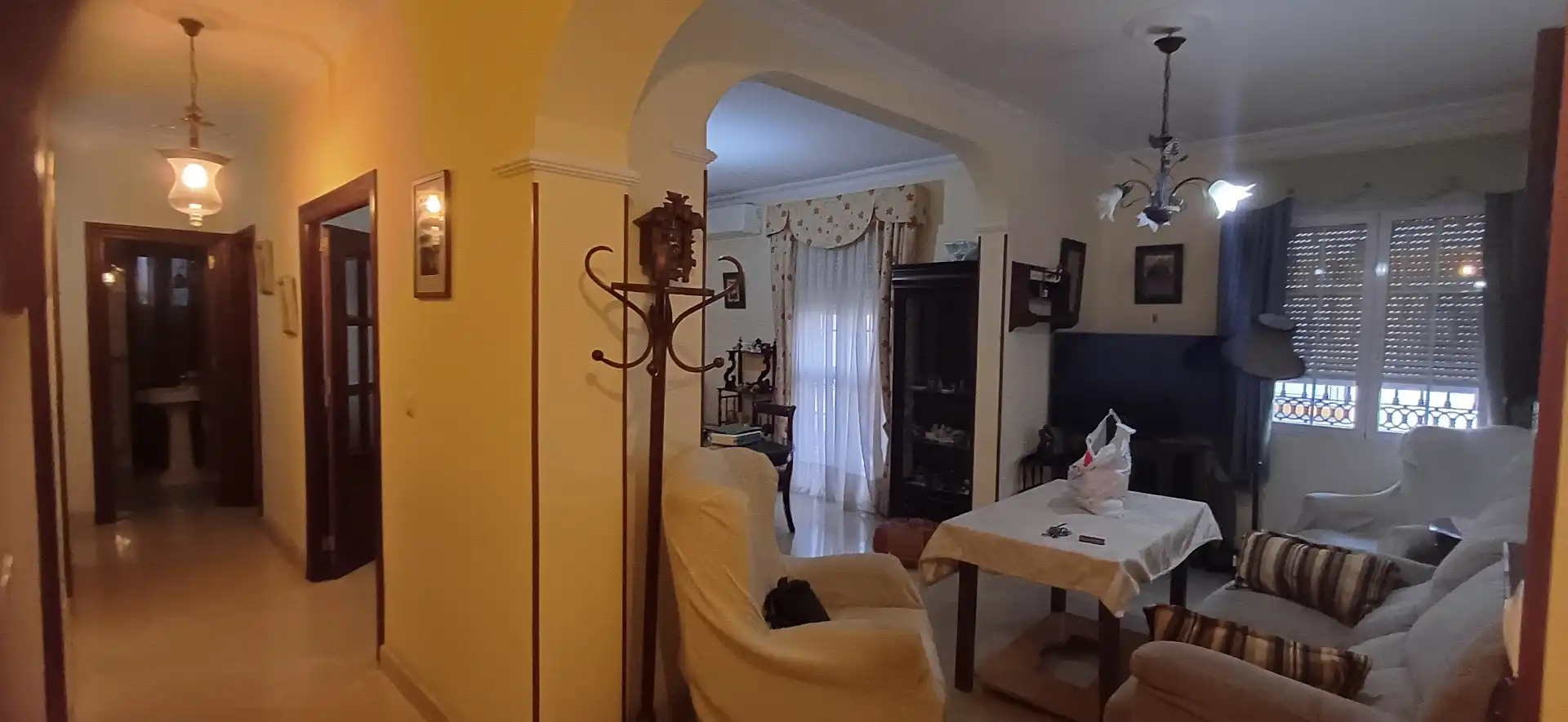 Dining room of Flat for sale in  Sevilla Capital  with Air Conditioner and Balcony