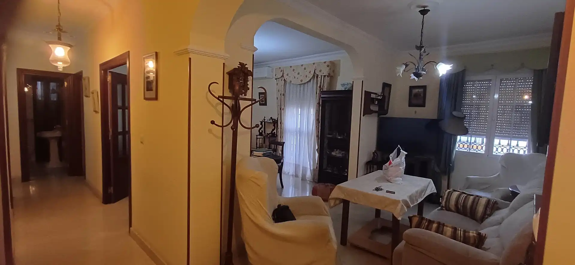 Dining room of Flat for sale in  Sevilla Capital  with Air Conditioner and Balcony