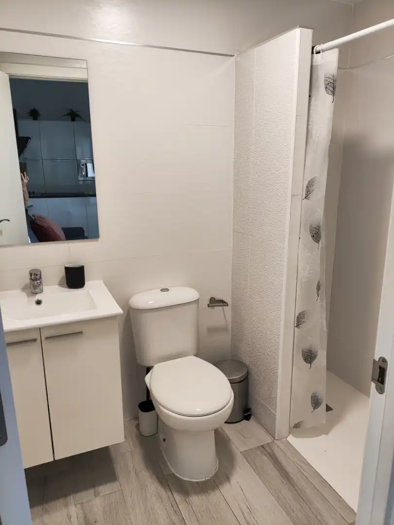 Bany de Apartament de lloguer en Montequinto amb Aire condicionat, Calefacció i Jardí privat