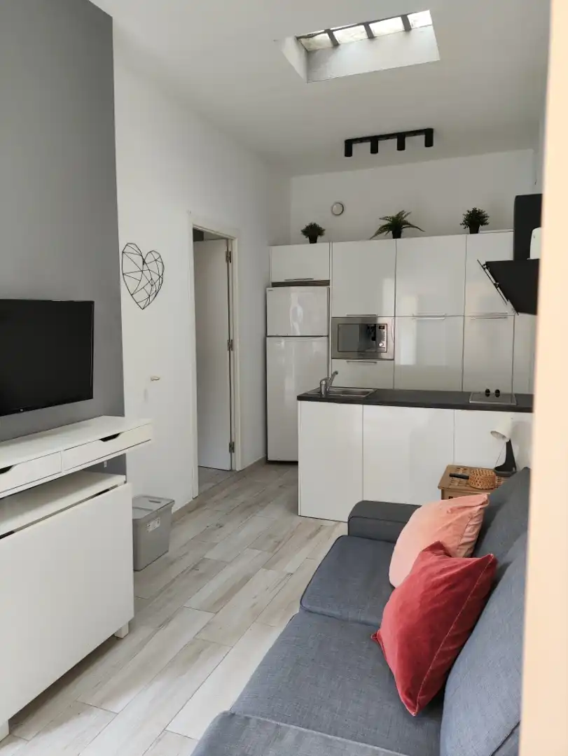Cuina de Apartament de lloguer en Montequinto amb Aire condicionat, Calefacció i Jardí privat