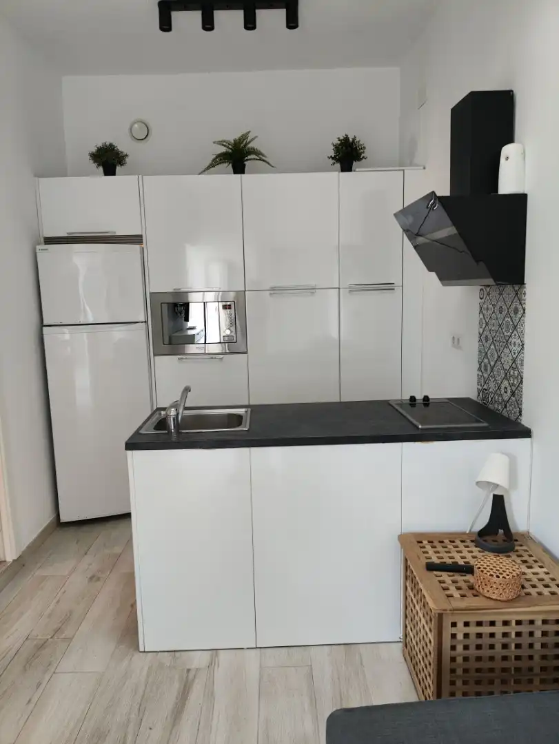 Cuina de Apartament de lloguer en Montequinto amb Aire condicionat, Calefacció i Jardí privat