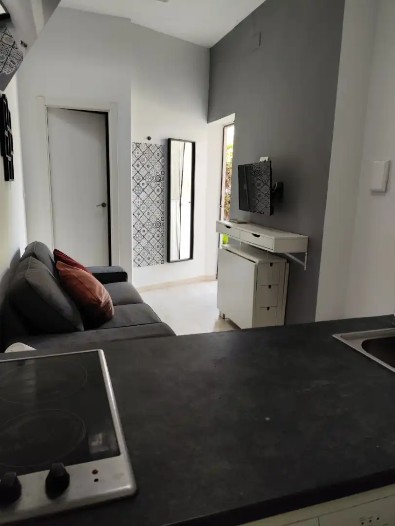 Sala d'estar de Apartament de lloguer en Montequinto amb Aire condicionat, Calefacció i Jardí privat