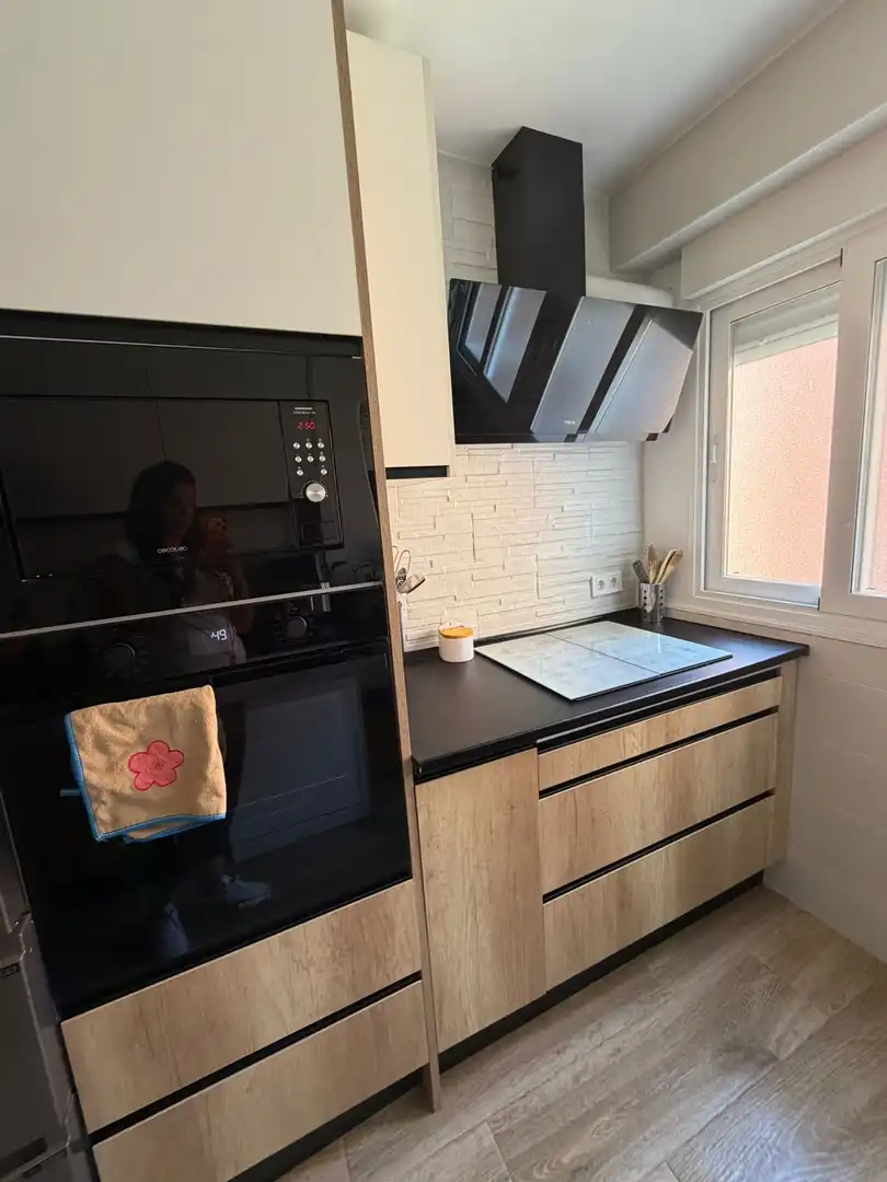 Kitchen of Flat for sale in  Madrid Capital  with Air Conditioner