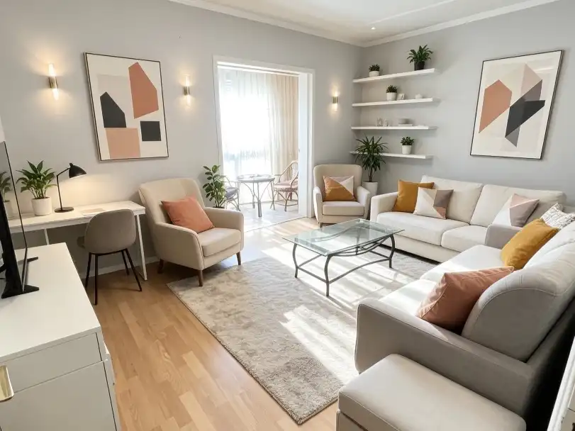 Piso en venta en Carretera del Juncal, 1, El Juncal - Vallealto Sala de estar de Piso en venta en El Puerto de Santa María con Parquet