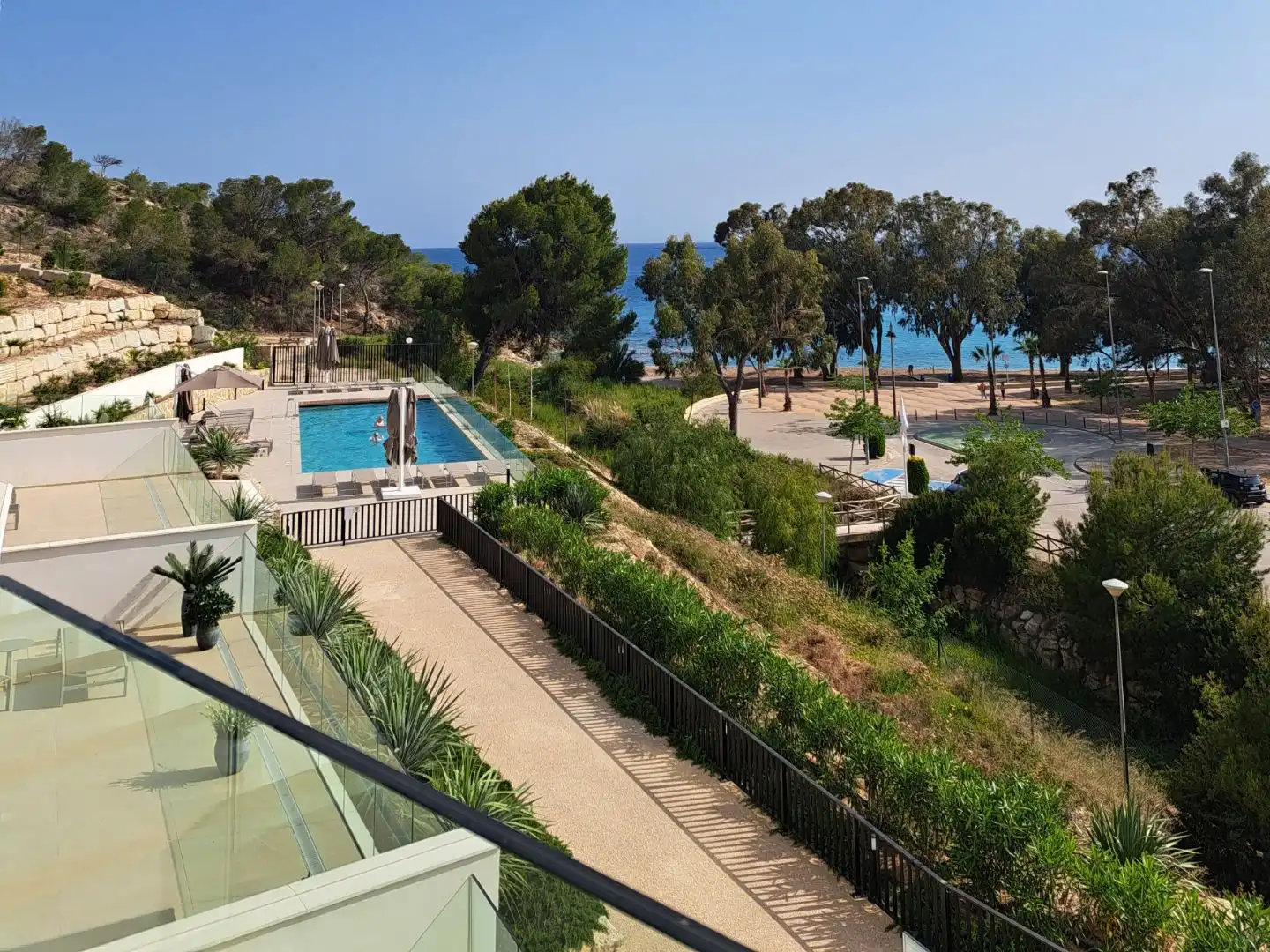Schwimmbecken von Wohnung zum Verkauf in Villajoyosa / La Vila Joiosa mit Klimaanlage, Schwimmbad und Balkon