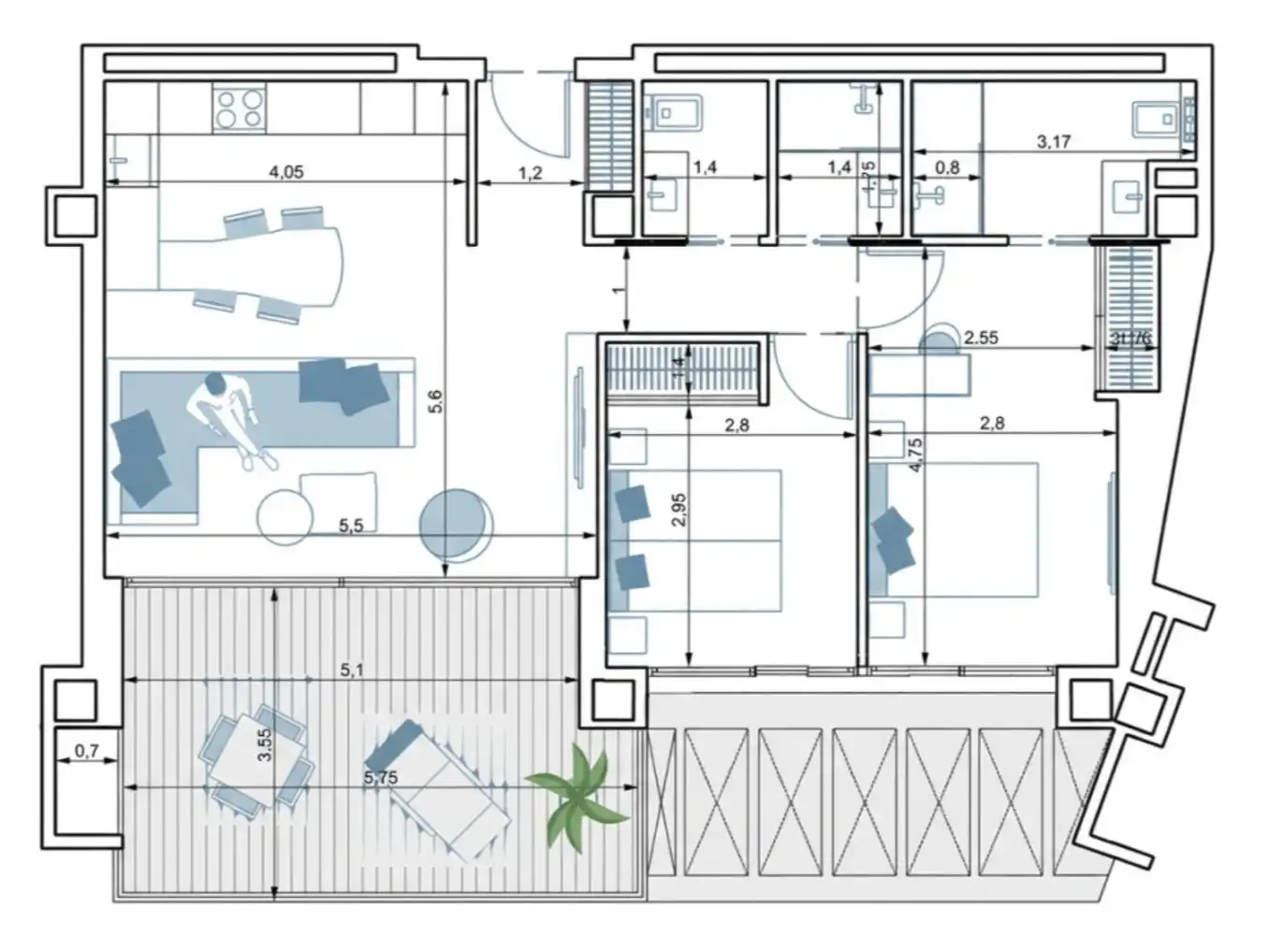 Wohnung zum Verkauf in Villajoyosa / La Vila Joiosa mit Klimaanlage, Schwimmbad und Balkon