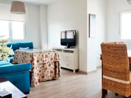 Flat for rent in Calle Ronda del Pelirón, 53, Chapín - Campus Universitario - Navinco Living room of Flat for rent in Jerez de la Frontera with Air Conditioner, Parquet flooring and Furnished