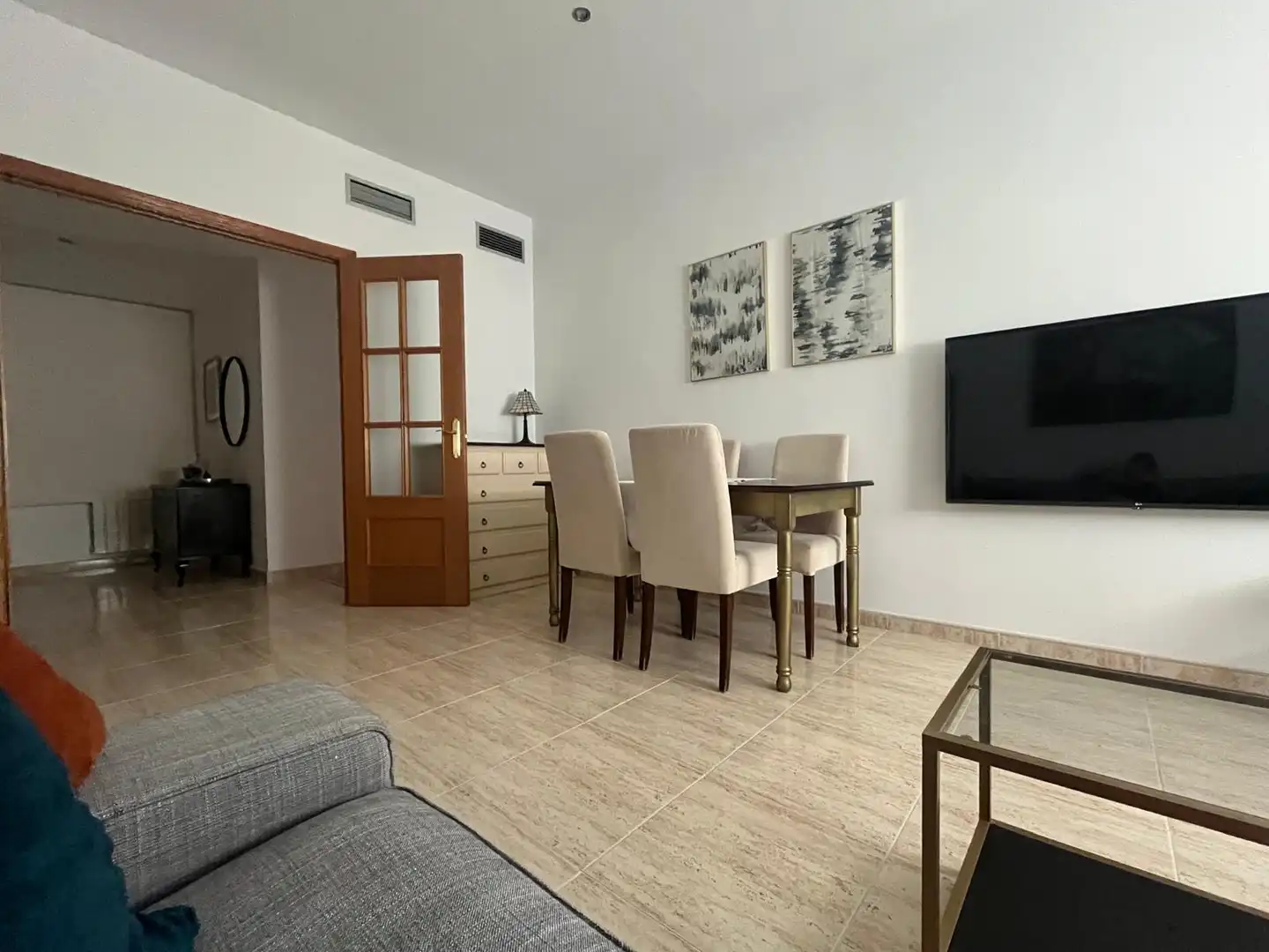 Living room of Flat for rent in Mérida  with Air Conditioner, Heating and Furnished