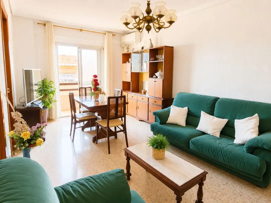 Wohnzimmer von Wohnung zum Verkauf in Massamagrell mit Klimaanlage und Balkon