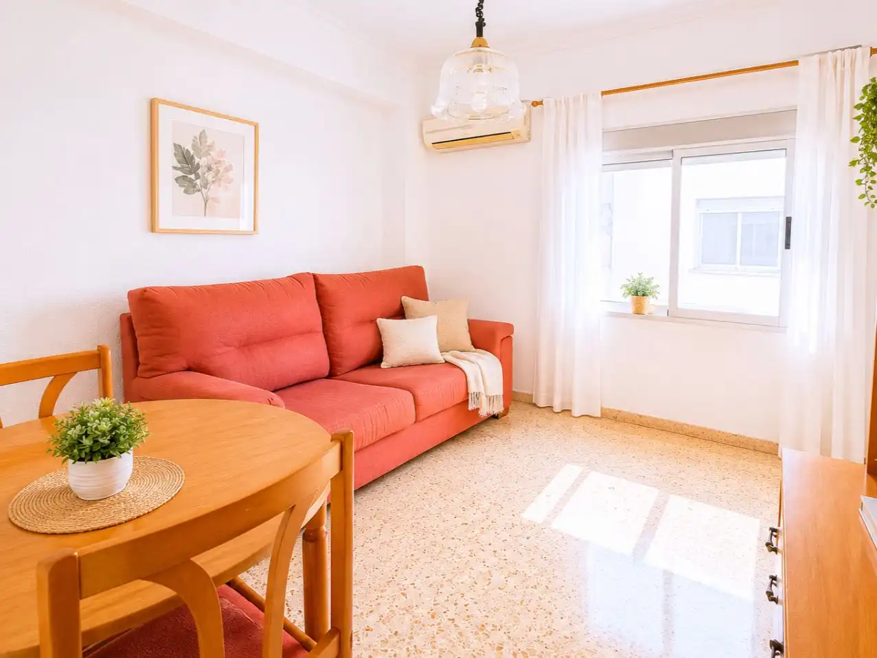 Wohnzimmer von Wohnung zum Verkauf in Massamagrell mit Klimaanlage und Balkon